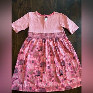 EUC Tea Collection pink India print dress size 7